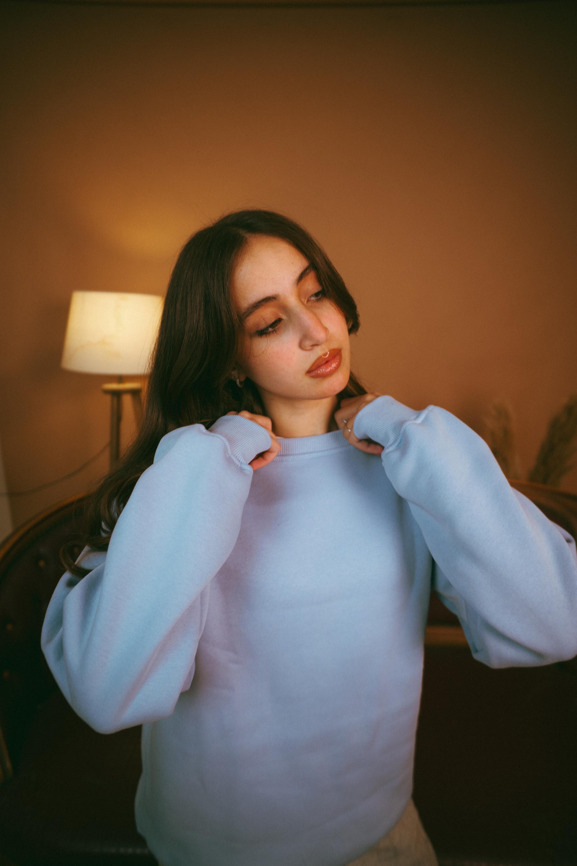 Baby Blue basic Regular crewneck