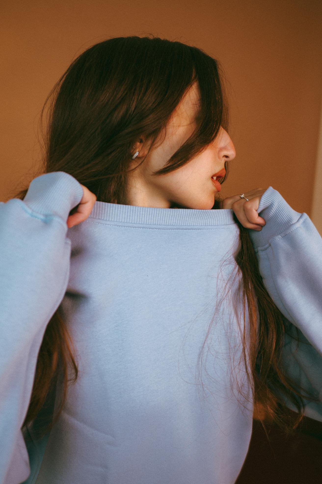 Baby Blue basic Regular crewneck