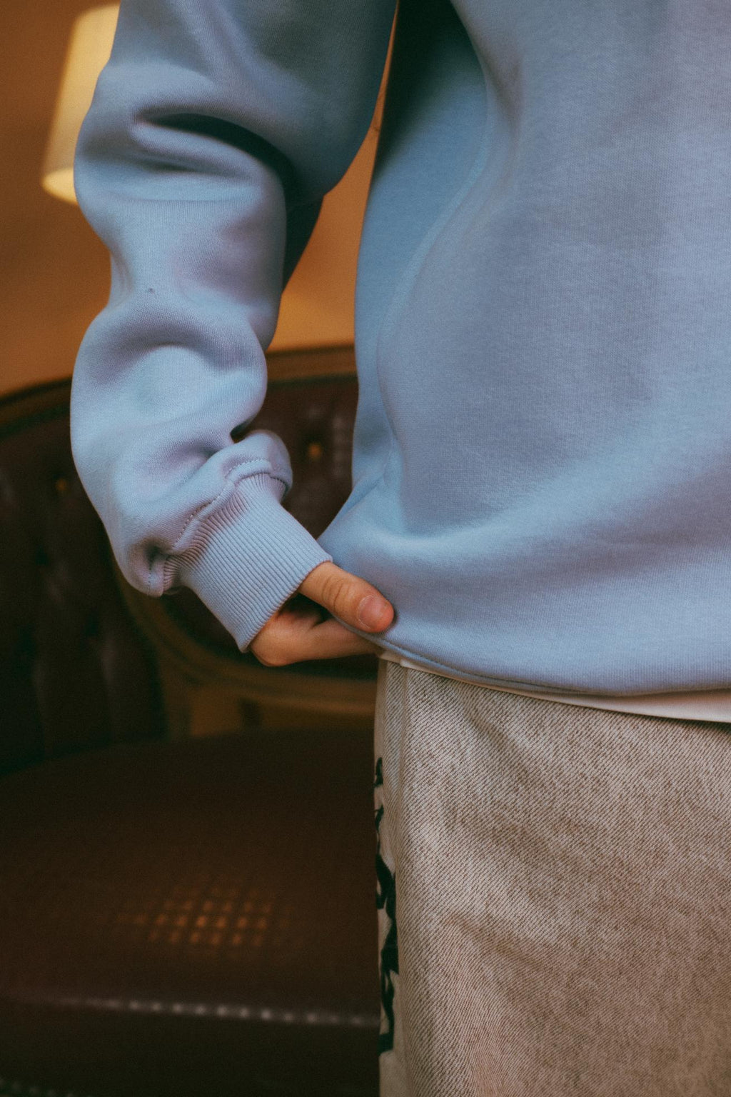 Baby Blue basic Regular crewneck